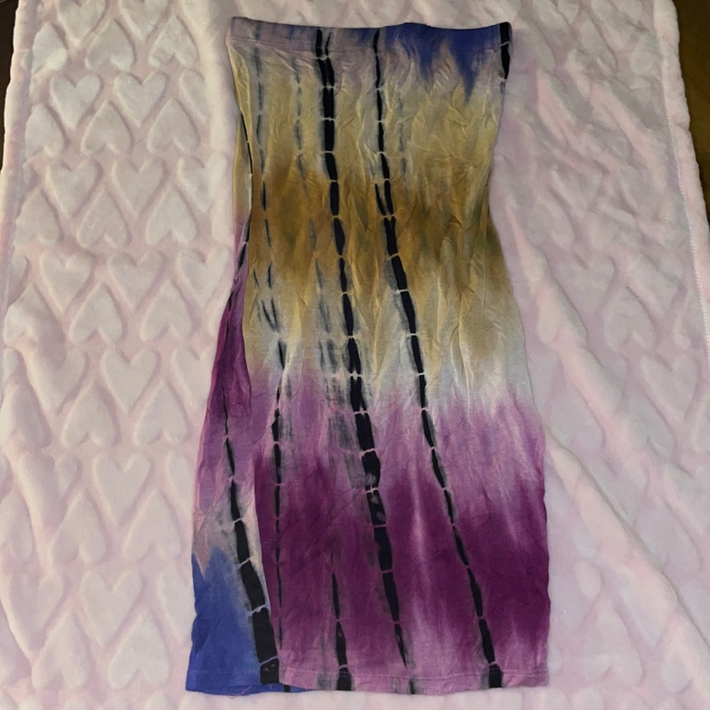 Strapless mini dress